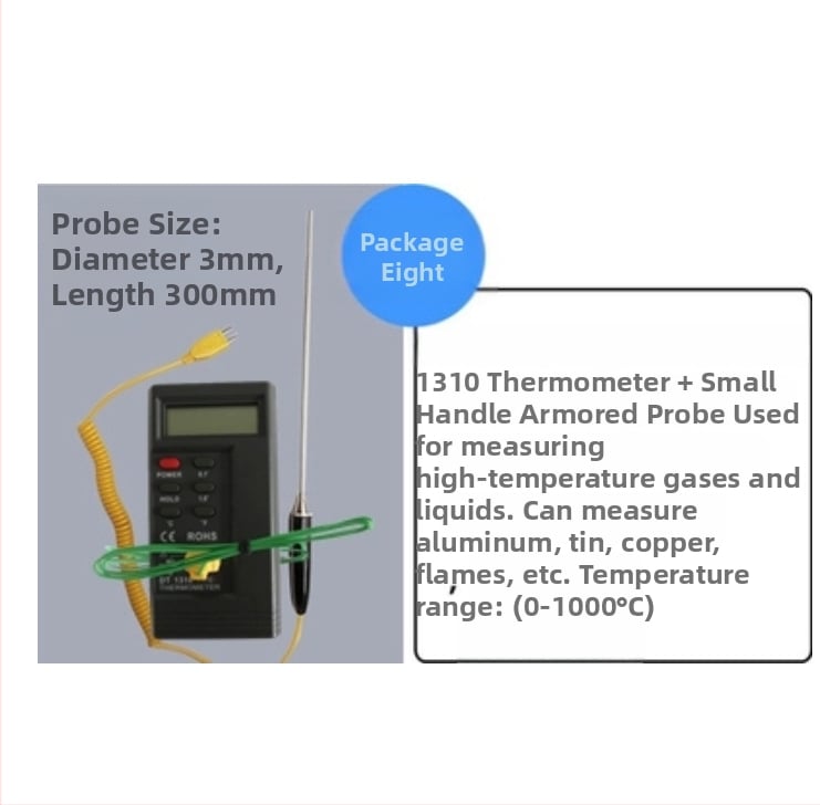 DT1310 Kontaktuális felületi ponthőmérő, digitális elektronikus mérőműszer, hőmérséklet-tartomány 1300, páratartalom pontossága 3%