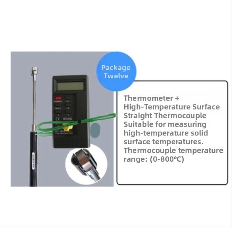 DT1310 Kontaktuális felületi ponthőmérő, digitális elektronikus mérőműszer, hőmérséklet-tartomány 1300, páratartalom pontossága 3%
