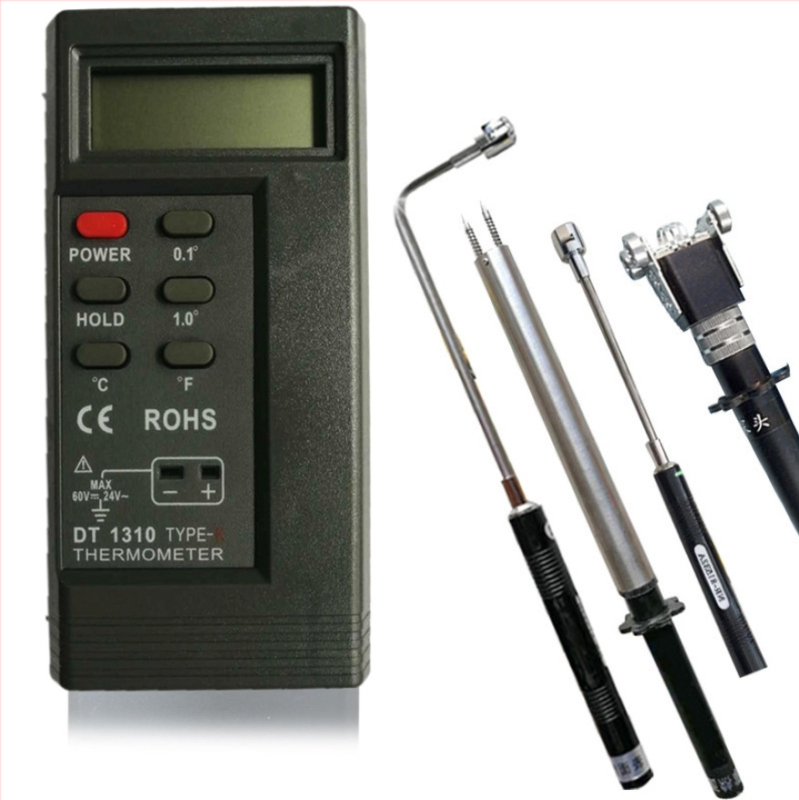DT1310 Kontaktuális felületi ponthőmérő, digitális elektronikus mérőműszer, hőmérséklet-tartomány 1300, páratartalom pontossága 3%