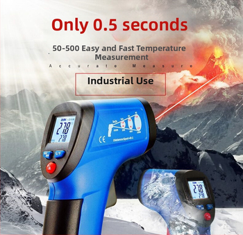 DT-812 infracrveni ručni toplomjer za industrijsku upotrebu, -50 do 500 °C, rezolucija 0,1 °C, vrijeme odziva <1 s, marka CEM Huashengchang