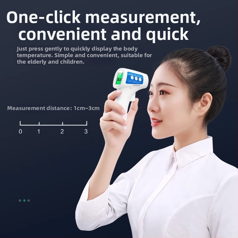 Infračervený teploměr na čelo KF-HW-001, trojfarebná podsvietenie, domáci viacfunkčný teplomer