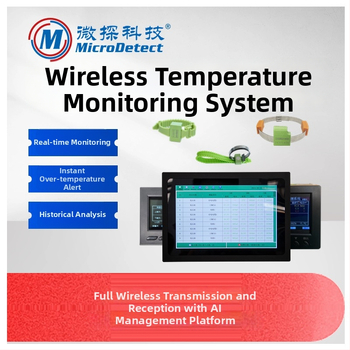 WX-AT03 Безжичен инфрачервен термометър за шкафове за прекъсвачи, деветточково измерване на температурата, индустриално оборудване