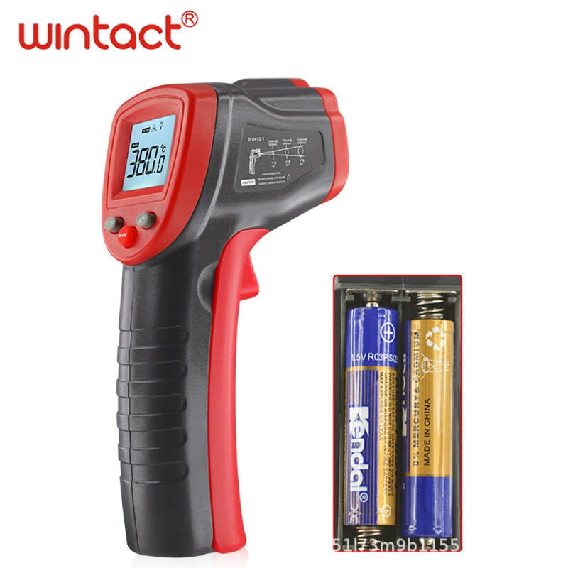 WT320 инфрачервен ръчен термометър – индустриален клас, 0,5 s време за реакция, LCD дисплей, захранване с AA батерия