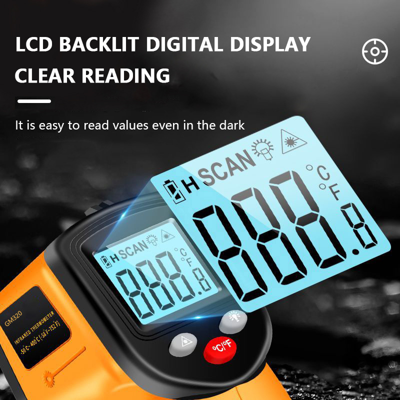 Morning Island инфрачервен кухненски термометър – високопрецизен, измерва температурата на олиото и водата, преносим