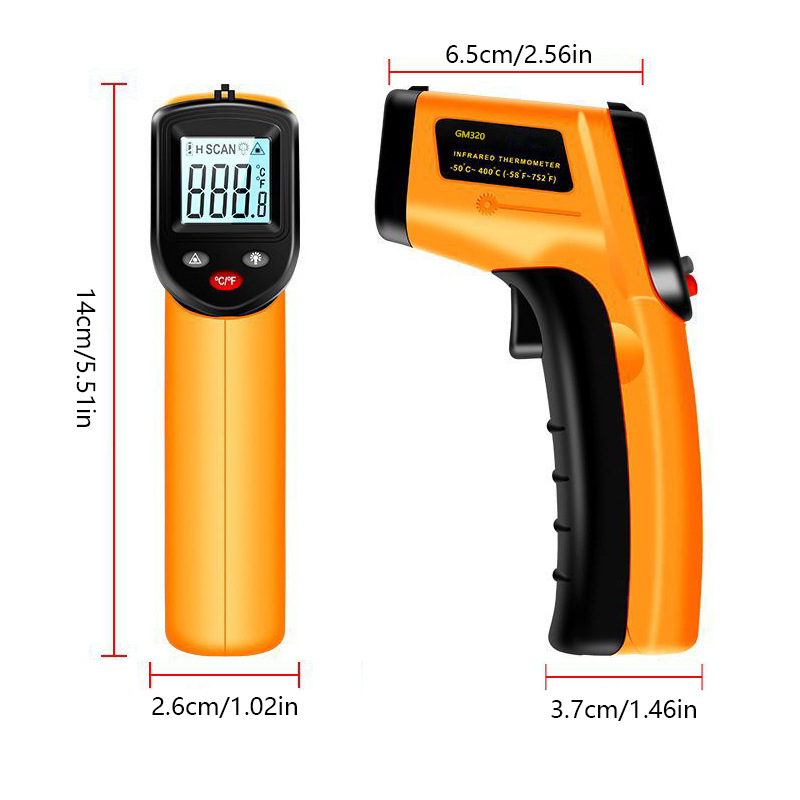 Morning Island инфрачервен кухненски термометър – високопрецизен, измерва температурата на олиото и водата, преносим