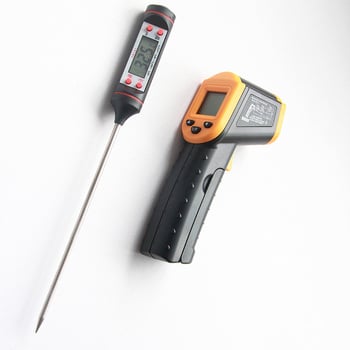 Infravörös hőmérő pisztoly zondás hőmérővel – műanyag eszköz DIY aromaterápiás gyertya készítéséhez