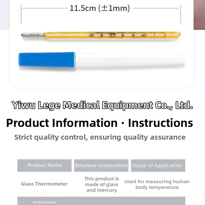 Trojuholníkový sklenený teplomer s ústnou a podpazušnou teplotou, pre deti a dospelých, lekárska trieda, domáce použitie