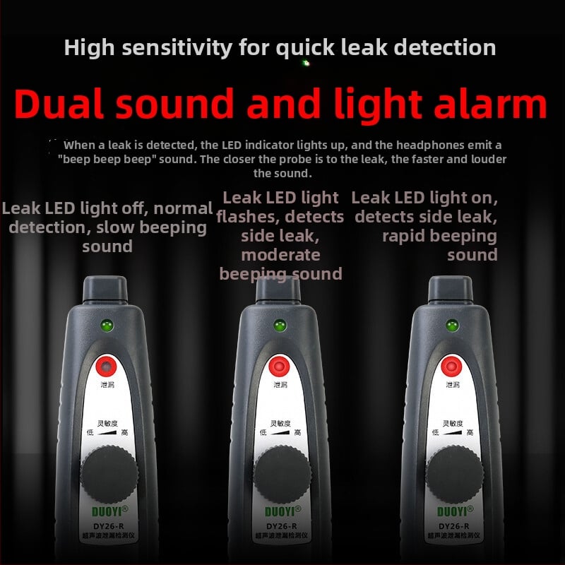 One More DY26 Ultrahangos digitális szivárgásdetektor gumiabroncsokhoz, csövekhez és ajtó- vagy ablak-tömítítések vizsgálatára