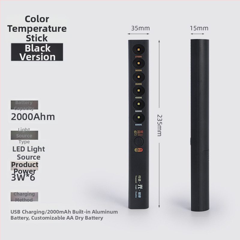 Prenosný merací prístroj teploty farby s LED svetlom, CRI ≥95, napätie ≤36V, tlačidlový spínač, plastové puzdro