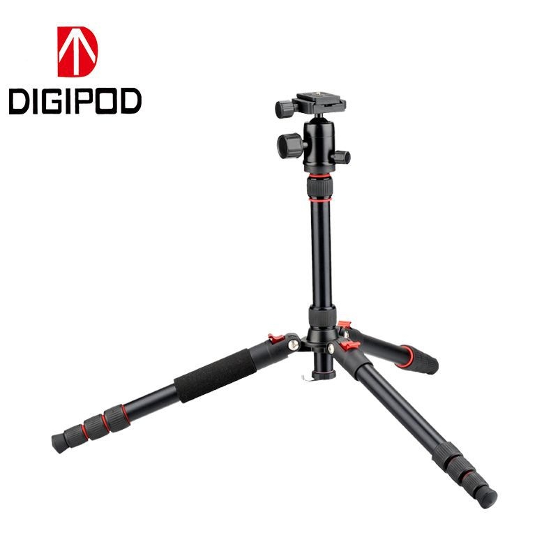 Trepied profesionall din aluminiu pentru fotografie și streaming pe telefon cu monitorizare a temperaturii și suport pentru proiector (Încărcare maximă 15 kg; Înălțime de lucru 1570 mm; Diametru tub 25 mm; 4 secțiuni; Greutate 1.37 kg)