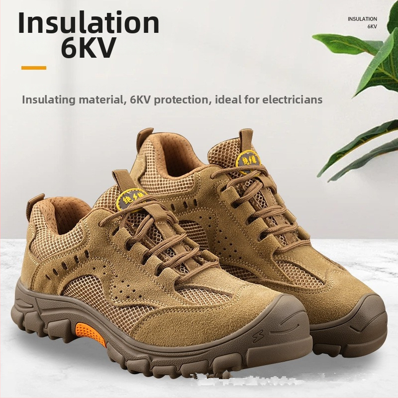 Προστατευτικά παπούτσια εργασίας με αντι-κρούση, αντι-διάτρησης, μόνωση, ελαφριά, πλαστική προστασία δακτύλων