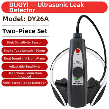 Digitális ultrahangos szivárgásdetektor gumikhoz, csövekhez és ajtók/ablakok tömítéseinek felderítésére — DY26A, One More