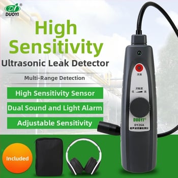 Digitális ultrahangos szivárgásdetektor gumikhoz, csövekhez és ajtók/ablakok tömítéseinek felderítésére — DY26A, One More