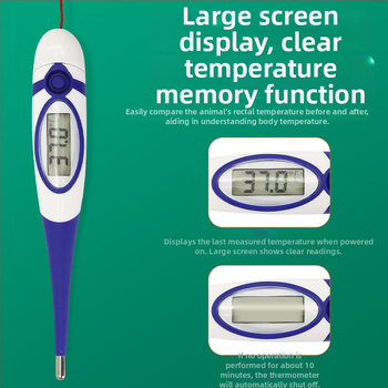 Veterinaarne digitaalne termomeeter sigadele, veistele ja lammastele - loomakasvatuseks