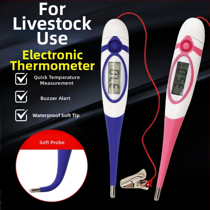 Veterinaarne digitaalne termomeeter sigadele, veistele ja lammastele - loomakasvatuseks