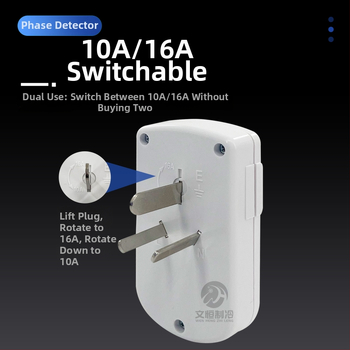 Fázisdetektor földelő vezeték vizsgálóval, modell YD5289, aljzat detektor, 10A16A, univerzális