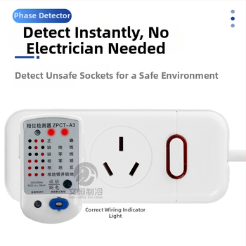 Fázisdetektor földelő vezeték vizsgálóval, modell YD5289, aljzat detektor, 10A16A, univerzális