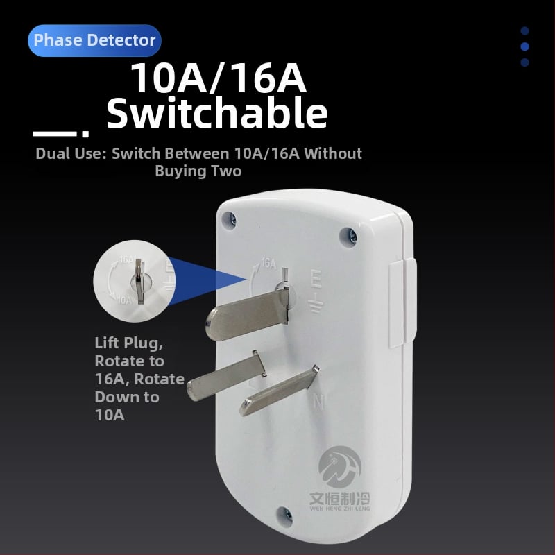 Fázisdetektor földelő vezeték vizsgálóval, modell YD5289, aljzat detektor, 10A16A, univerzális