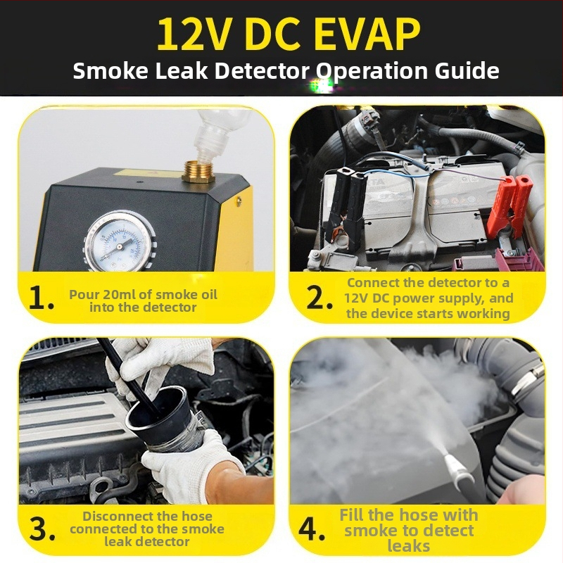 Automobilový detektor dymu – diagnostický nástroj na úniky, model 02, pôvod: Čína, určené pre opravy automobilov, cezhraničný export