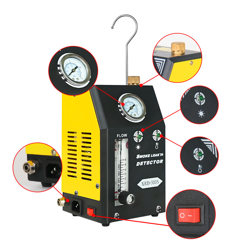 Detector de scurgeri de fum pentru autovehicule – instrument de diagnosticare, model 02, origine China, destinat reparațiilor auto, export internațional