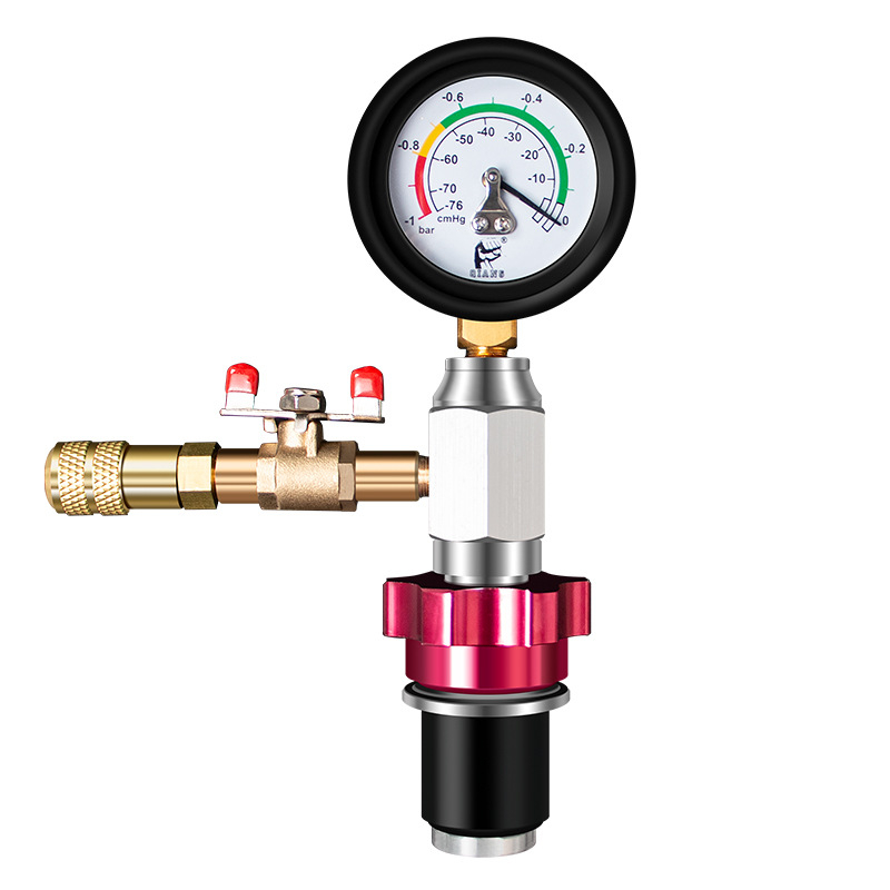 Speciális eszköz antifagyasztó cseréhez: vákuumos töltő, detektor a hűtőközeg szivárgására és nyomáspróba készlet; Márka Qian Sheng; Anyag: ötvözet acél; Tömeg: 5,6 kg; Alkalmazás: autójavítás