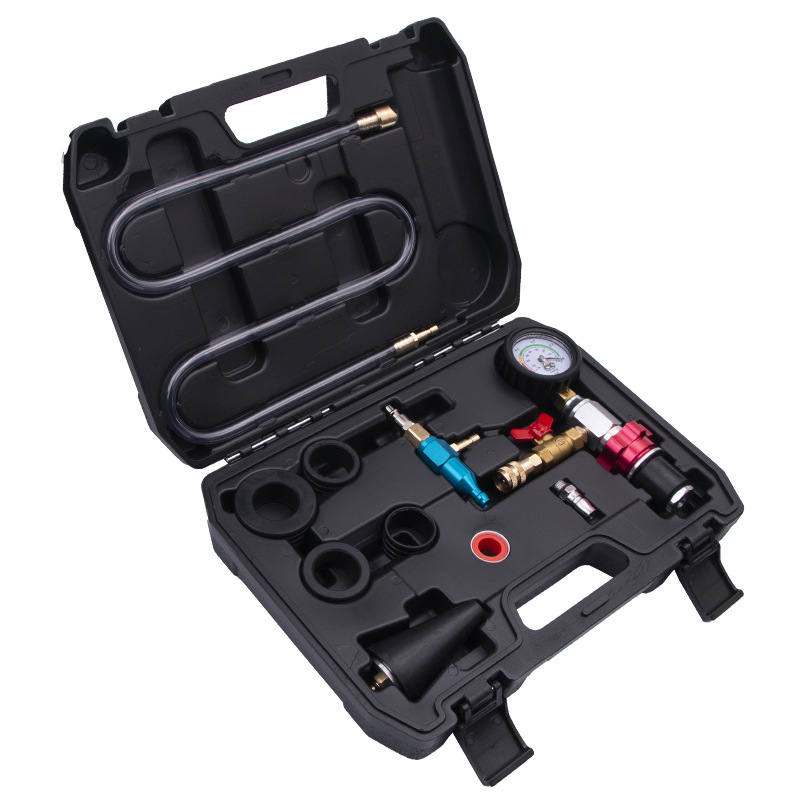 Speciális eszköz antifagyasztó cseréhez: vákuumos töltő, detektor a hűtőközeg szivárgására és nyomáspróba készlet; Márka Qian Sheng; Anyag: ötvözet acél; Tömeg: 5,6 kg; Alkalmazás: autójavítás