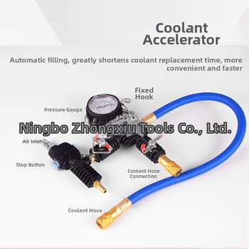 Autóhűtőrendszer nyomás- és szivárgásdetektáló készlet, nylonból készült, 28 részes, gépjármű javításához, vákuumnyomásmérővel