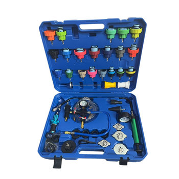 44 részes készlet hűtőrendszer vizsgálatához és antifríz töltőeszközökhöz, víztartály szivárgásdetektálóval, ötvözet acélból készült autójavításhoz