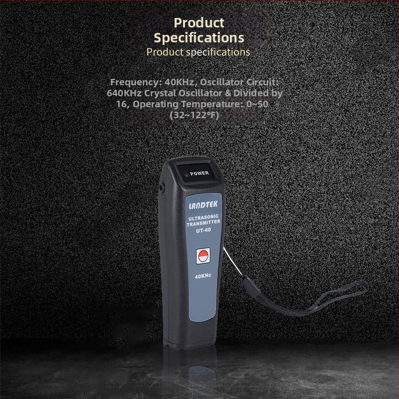 UT-40 Lantai prenosný ultrazvukový detektor únikov, generátor signálov tvaru vlnen, 40 kHz, model UT-40, hmotnosť približne 50 g