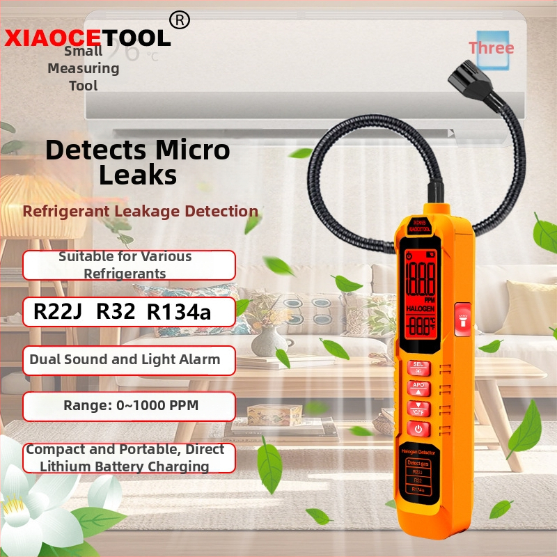 XIAOCETOOL XC65A/B halogénový detektor únikov, rozsah 0-1000 ppm, pre R22/R32/R134a