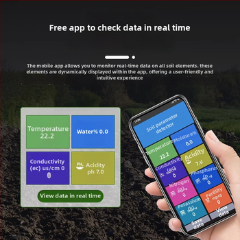 USB hordozható talajmonitor pH, NPK, EC, nedvesség és hőmérséklet mérésére