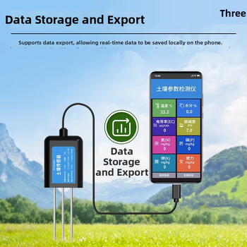 USB hordozható talajmonitor pH, NPK, EC, nedvesség és hőmérséklet mérésére