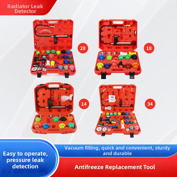 Detector de scurgeri pentru sistemul de răcire al mașinii; echipament pentru înlocuire antifriz; tester de presiune; model: Car water tank leak detection and antifreeze; aplicație: reparații auto