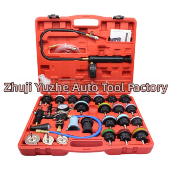 28-dielny set na detekciu únikov z vodnej nádrže auta so tlakovým meračom – nástroj na testovanie a opravu