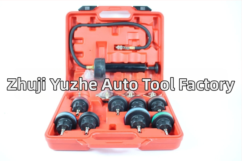 28-dielny set na detekciu únikov z vodnej nádrže auta so tlakovým meračom – nástroj na testovanie a opravu