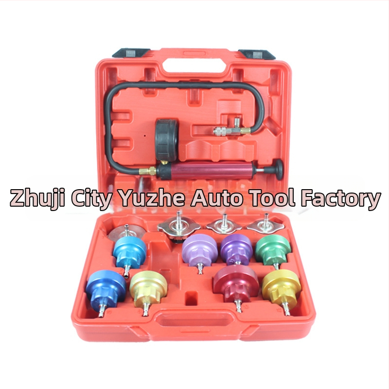 28-dielny set na detekciu únikov z vodnej nádrže auta so tlakovým meračom – nástroj na testovanie a opravu