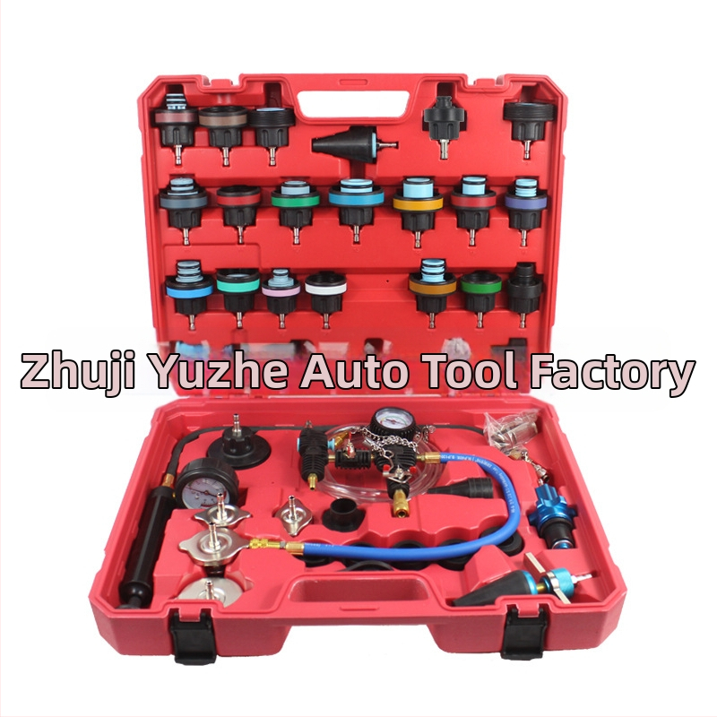 28-dielny set na detekciu únikov z vodnej nádrže auta so tlakovým meračom – nástroj na testovanie a opravu