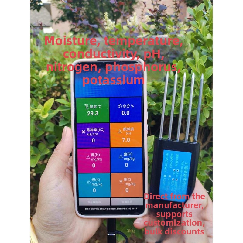 Prenosný USB pôdny tester – pH, dusík (N), fosfor (P), draslík (K) a teplota