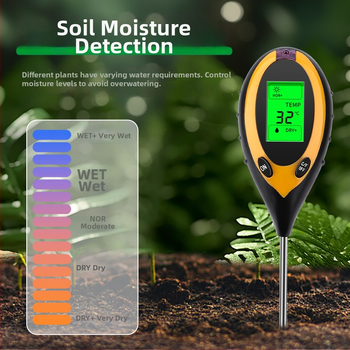 Talaj pH- és nedvességmérő készülék nagypontos méréshez talajhoz, cseréphez és növényekhez — Típus: Ion teszter; Modell: Soil Tester; Termékkód: HYttewqestkutx