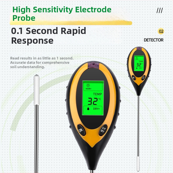 Talaj pH- és nedvességmérő készülék nagypontos méréshez talajhoz, cseréphez és növényekhez — Típus: Ion teszter; Modell: Soil Tester; Termékkód: HYttewqestkutx