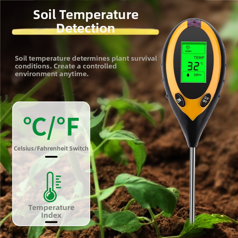 Talaj pH- és nedvességmérő készülék nagypontos méréshez talajhoz, cseréphez és növényekhez — Típus: Ion teszter; Modell: Soil Tester; Termékkód: HYttewqestkutx