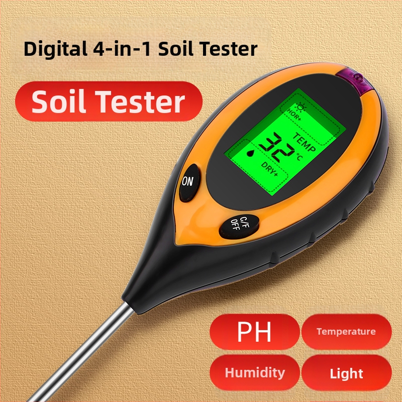 Talaj pH- és nedvességmérő készülék nagypontos méréshez talajhoz, cseréphez és növényekhez — Típus: Ion teszter; Modell: Soil Tester; Termékkód: HYttewqestkutx
