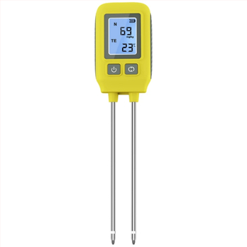 SGS09 pôdny tester – 4-v-1 NPK a organická hmota s detekciou teploty; presnosť pH ±0,2, vlhkosť ±10%