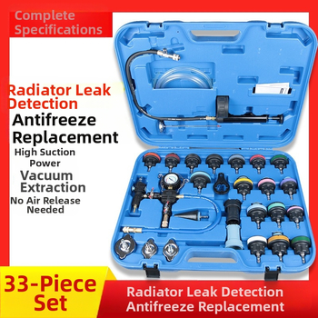 Automobilová súprava na testovanie tlakového úniku v chladiacom systéme, 28-dielna sada s vákuovým testom pre výmenu chladiacej kvapaliny