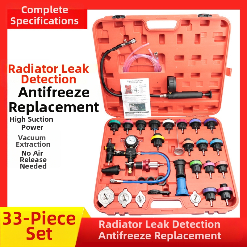 Automobilová súprava na testovanie tlakového úniku v chladiacom systéme, 28-dielna sada s vákuovým testom pre výmenu chladiacej kvapaliny