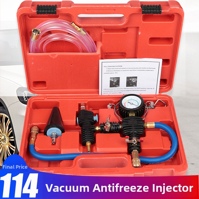 Automobilová súprava na testovanie tlakového úniku v chladiacom systéme, 28-dielna sada s vákuovým testom pre výmenu chladiacej kvapaliny