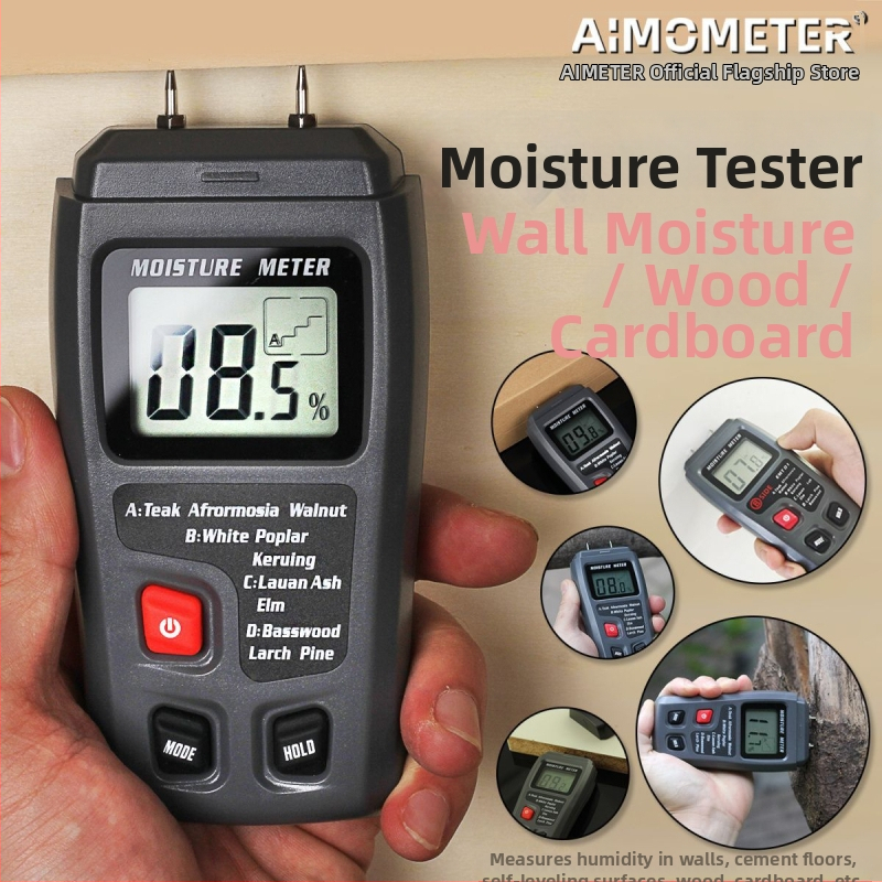 Meradlo vlhkosti dreva — vysokoprecízny detektor vlhkosti, viacfunkčné meranie vlhkosti, značka Xinmiao, typ: ionometer