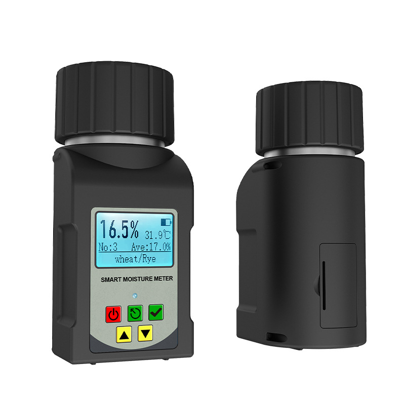 Higrometru pentru cereale, tip cup, portabil MT-pro de la Lujun, interval de măsură 6–36%, repetabilitate 0,2%, pentru porumb, soia și boabe de cafea