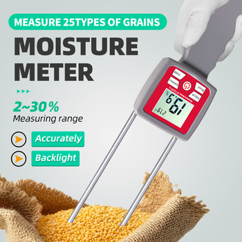 Hordozható nedvességmérő MT-300Pro kávébabokhoz, kakaóbabhoz, rizshez, szójababhoz és lenmaghoz – nedvesség-tartomány 2–30%, pontosság 0,3%, 5V tápegység