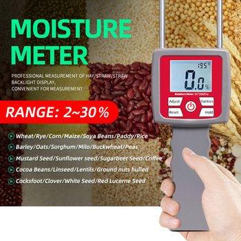 Hordozható nedvességmérő MT-300Pro kávébabokhoz, kakaóbabhoz, rizshez, szójababhoz és lenmaghoz – nedvesség-tartomány 2–30%, pontosság 0,3%, 5V tápegység